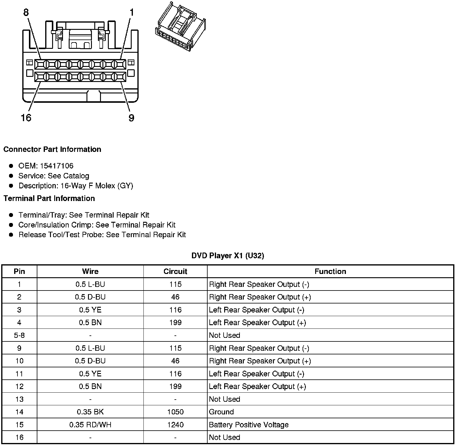 Factory service manual diagram