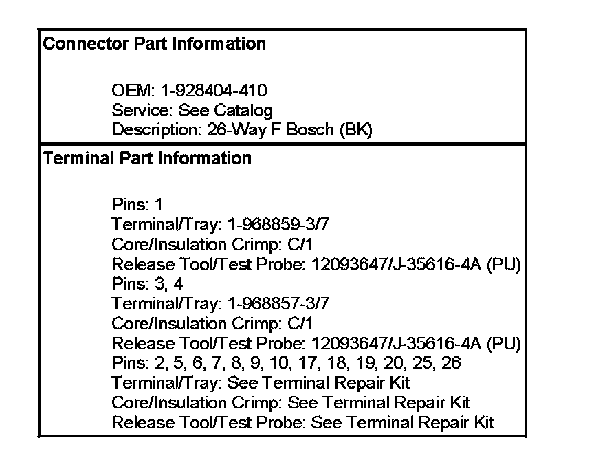 Factory service manual diagram
