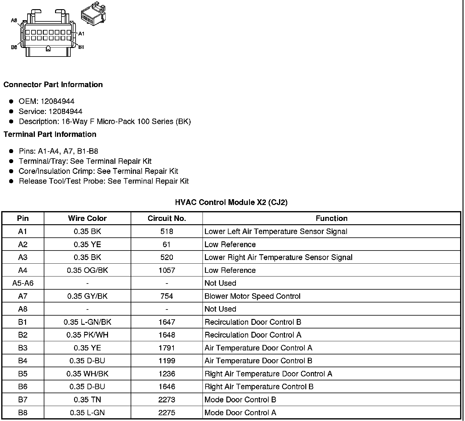 Factory service manual diagram