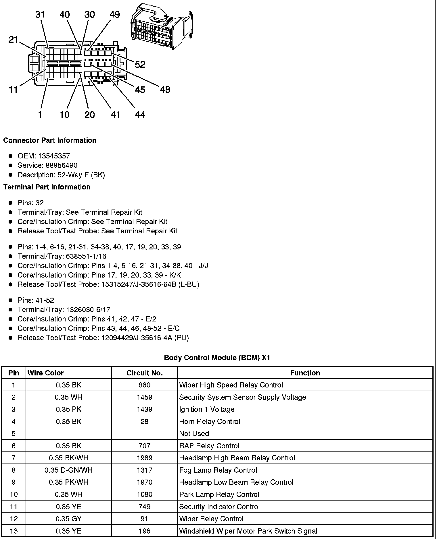 Factory service manual diagram