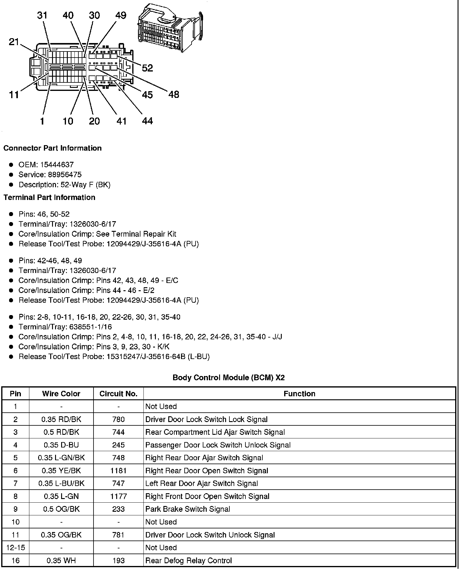 Factory service manual diagram
