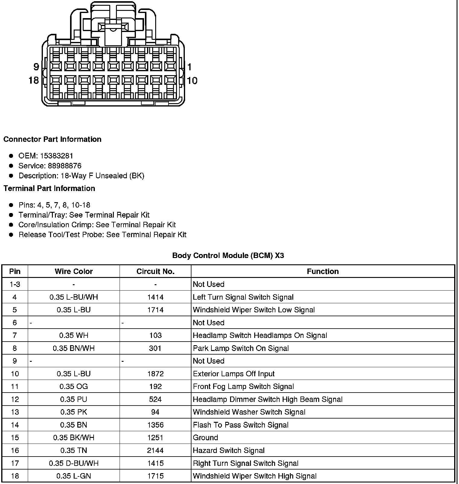 Factory service manual diagram