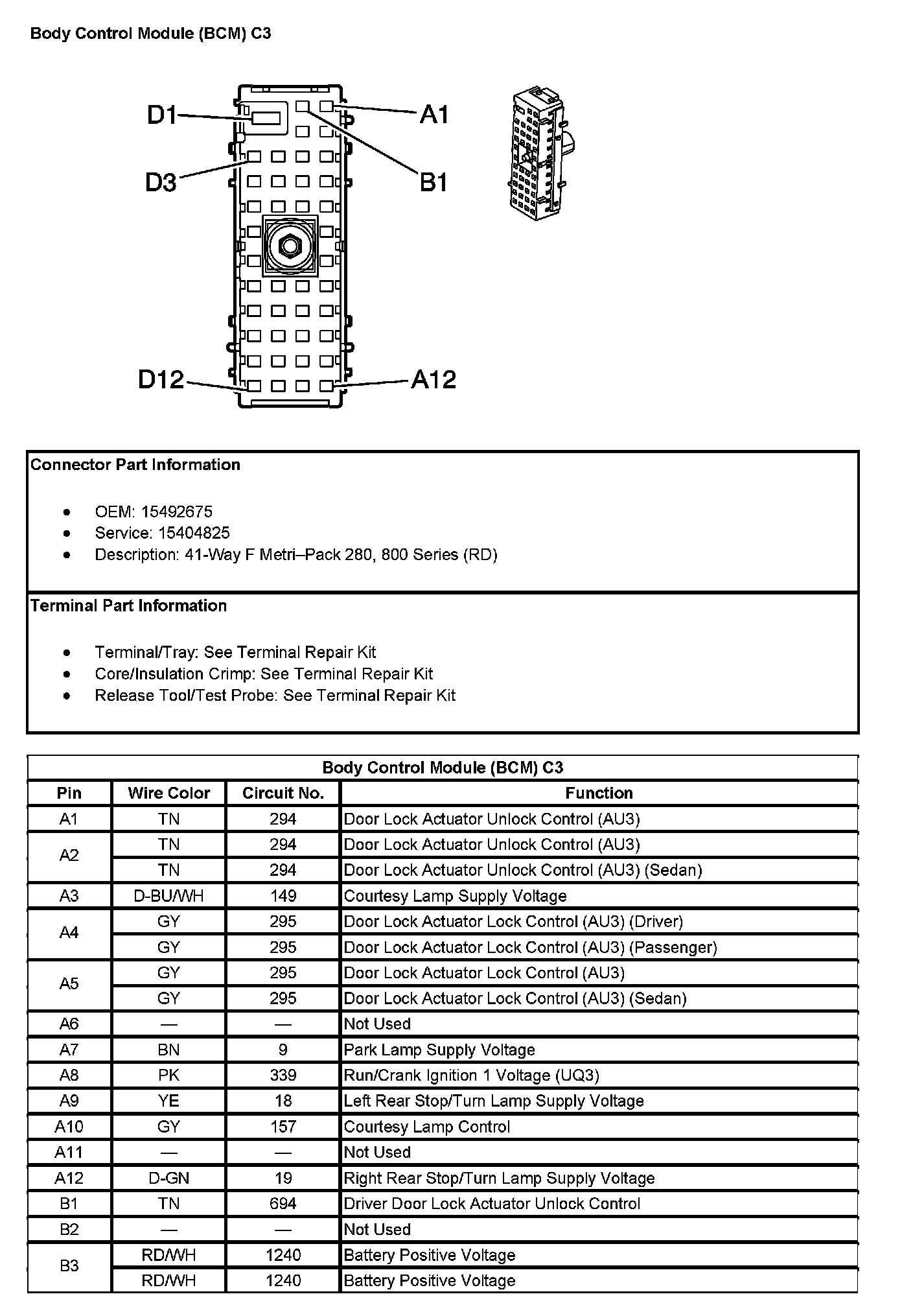 Factory service manual diagram