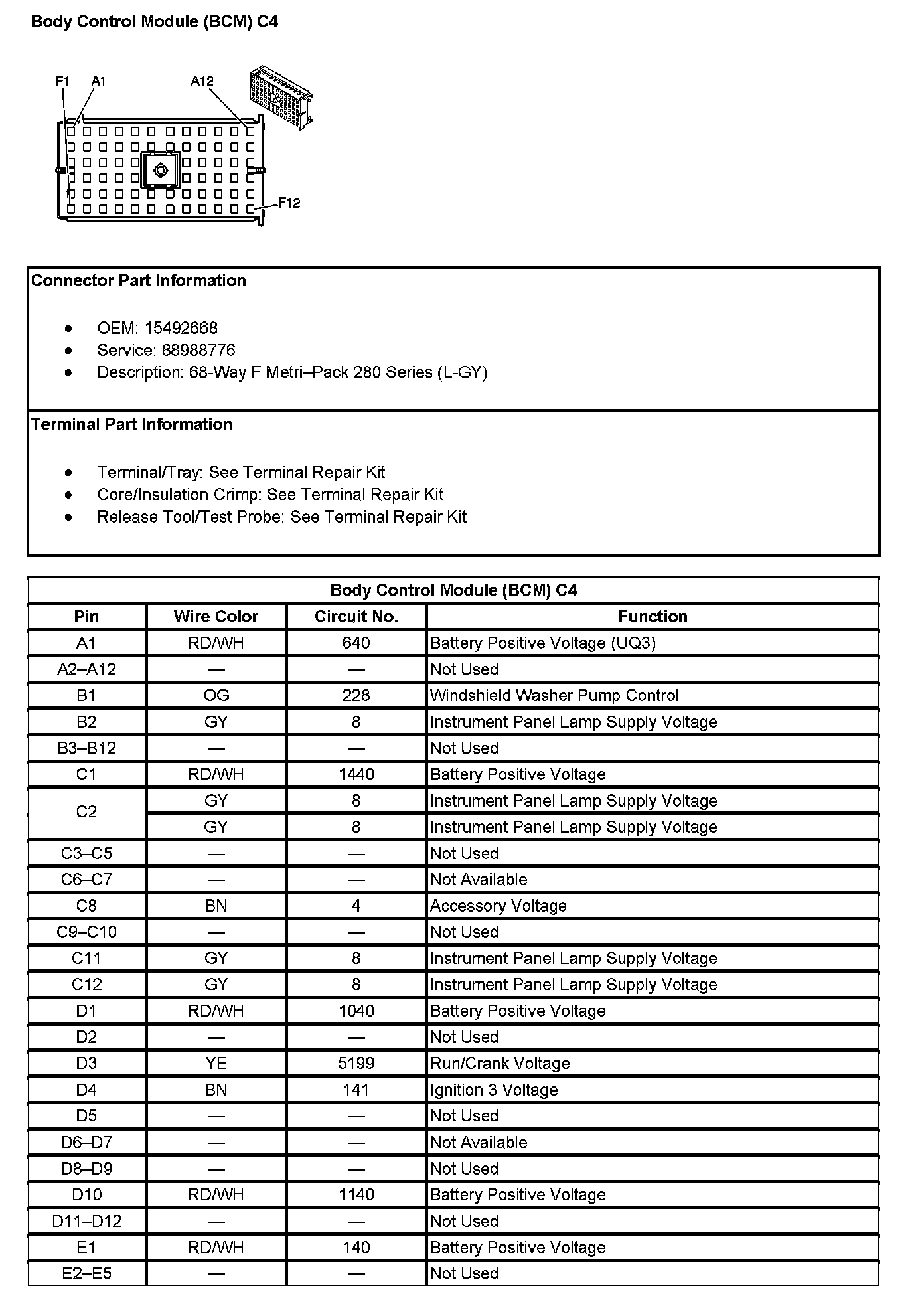 Factory service manual diagram