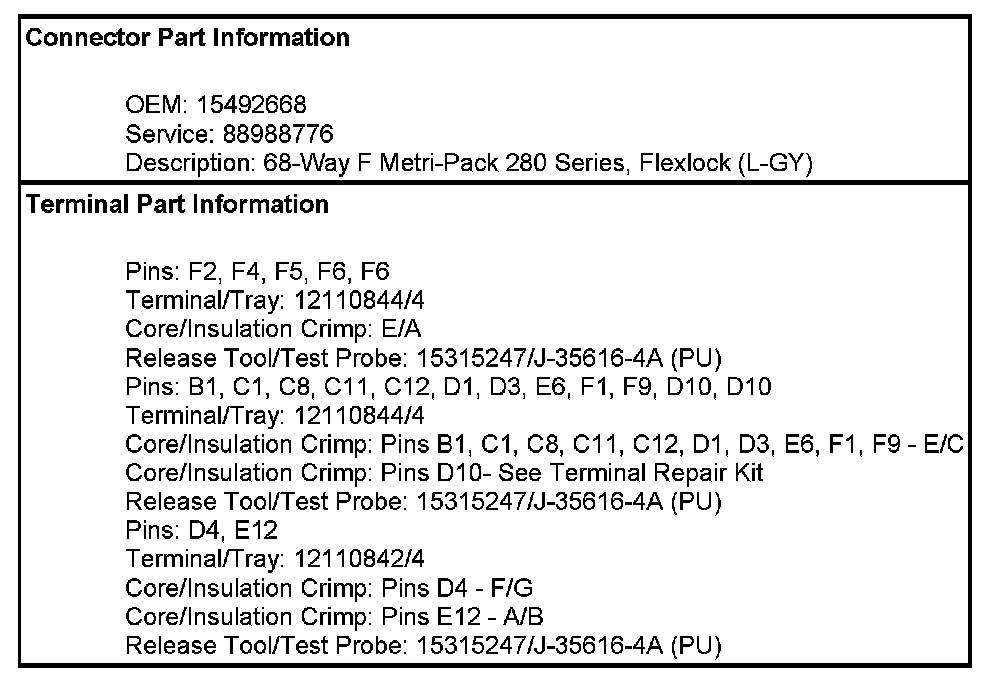 Factory service manual diagram