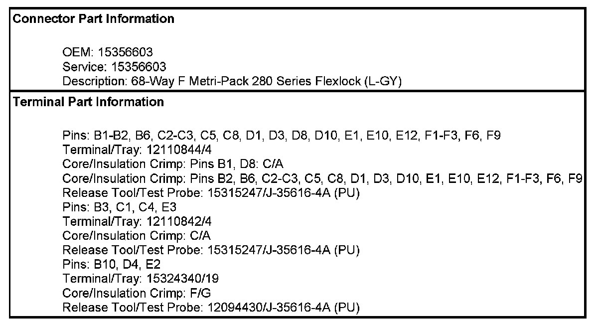 Factory service manual diagram
