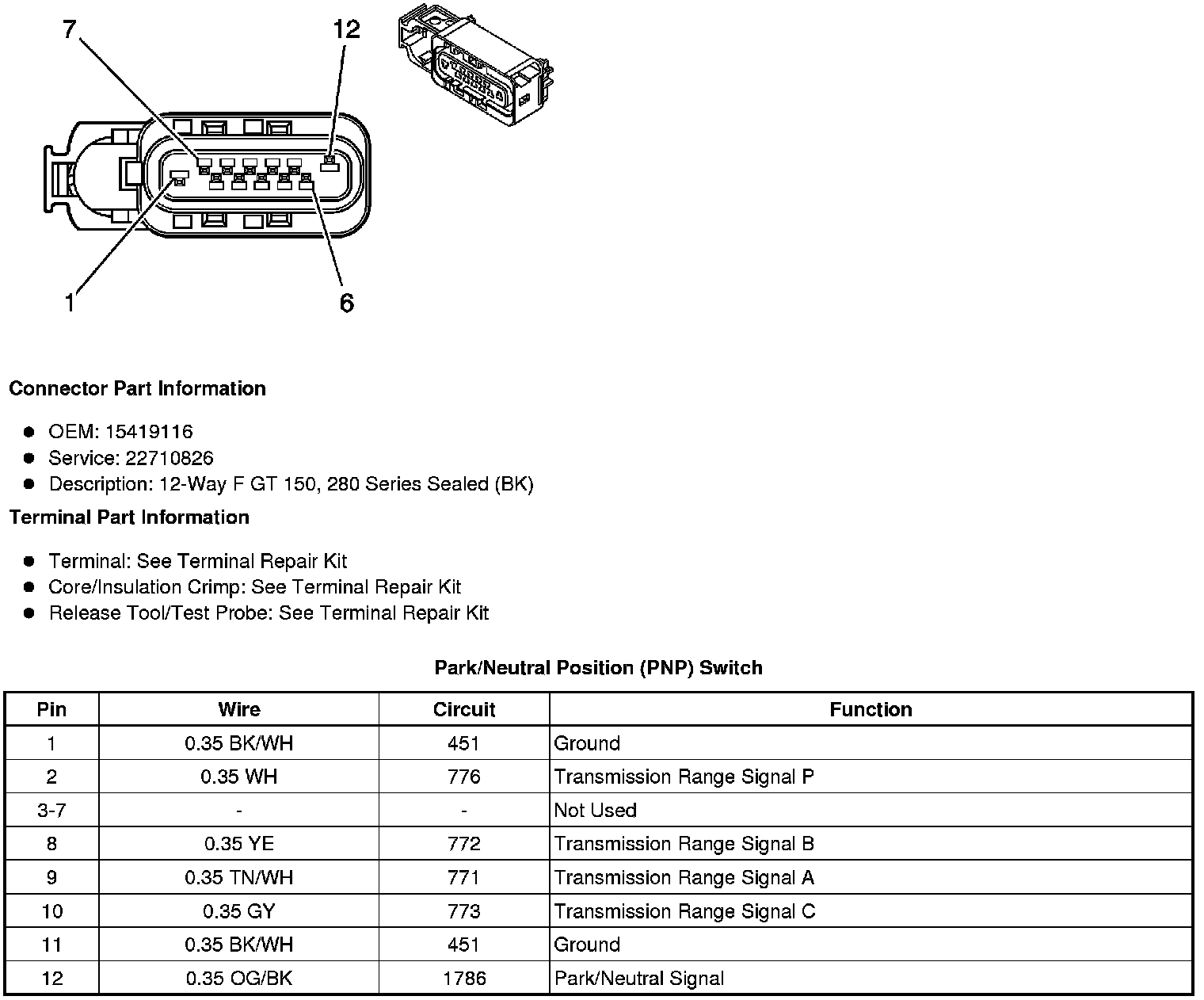 Factory service manual diagram