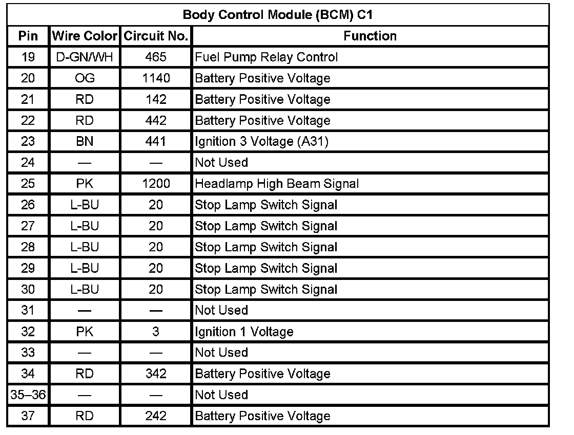 Factory service manual diagram