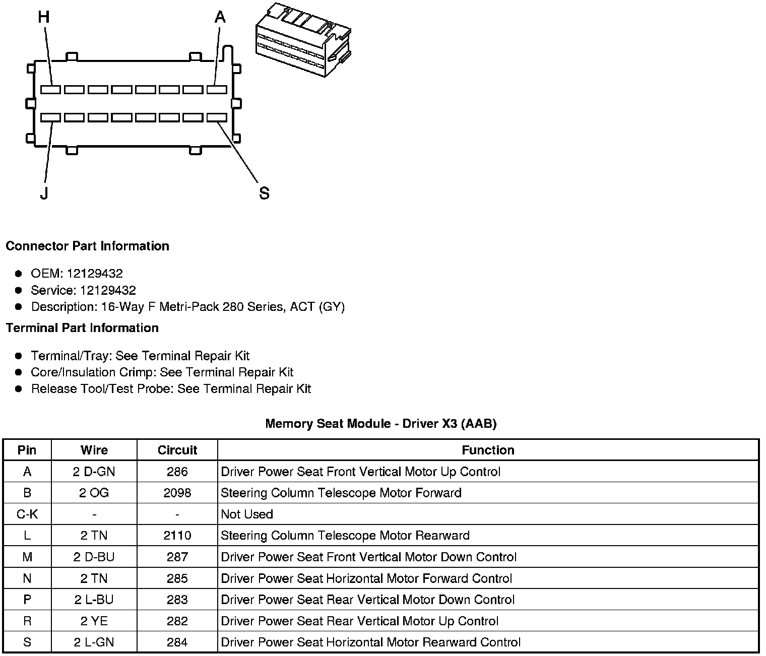 Factory service manual diagram