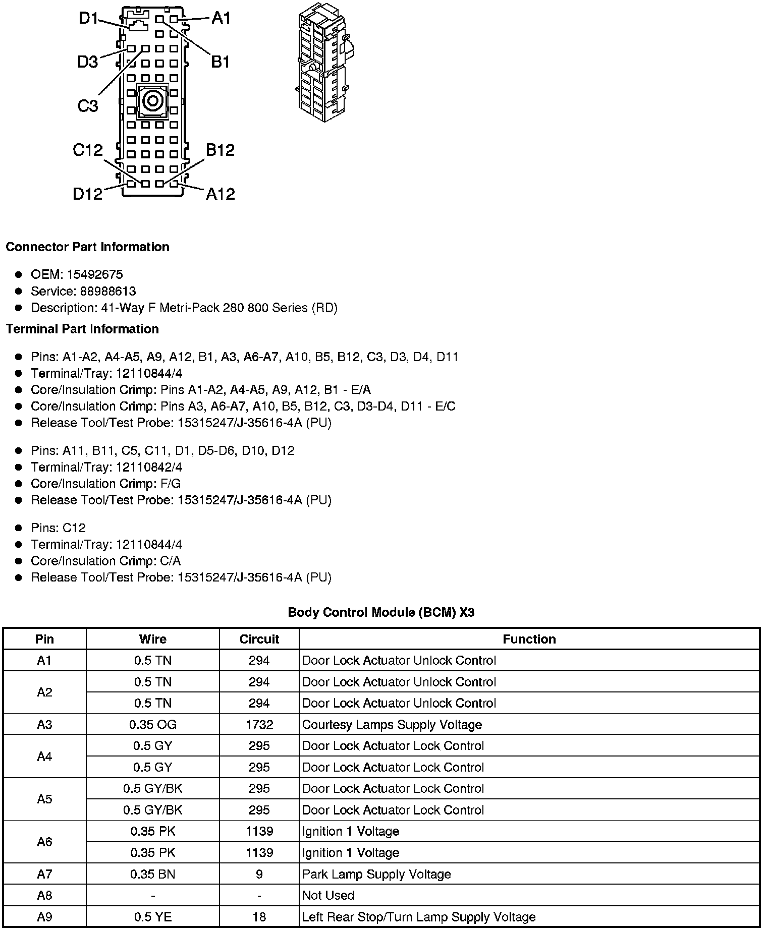Factory service manual diagram