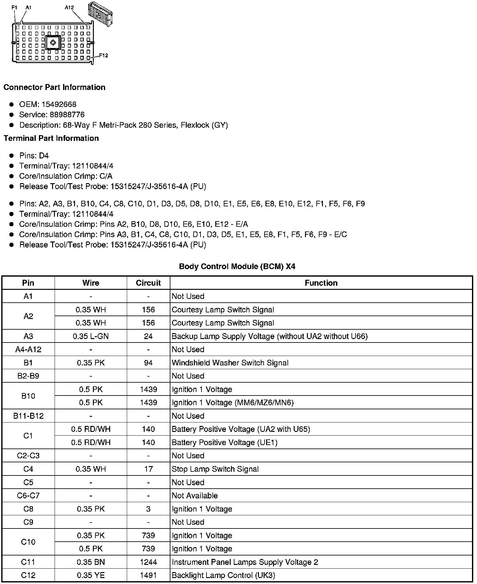 Factory service manual diagram
