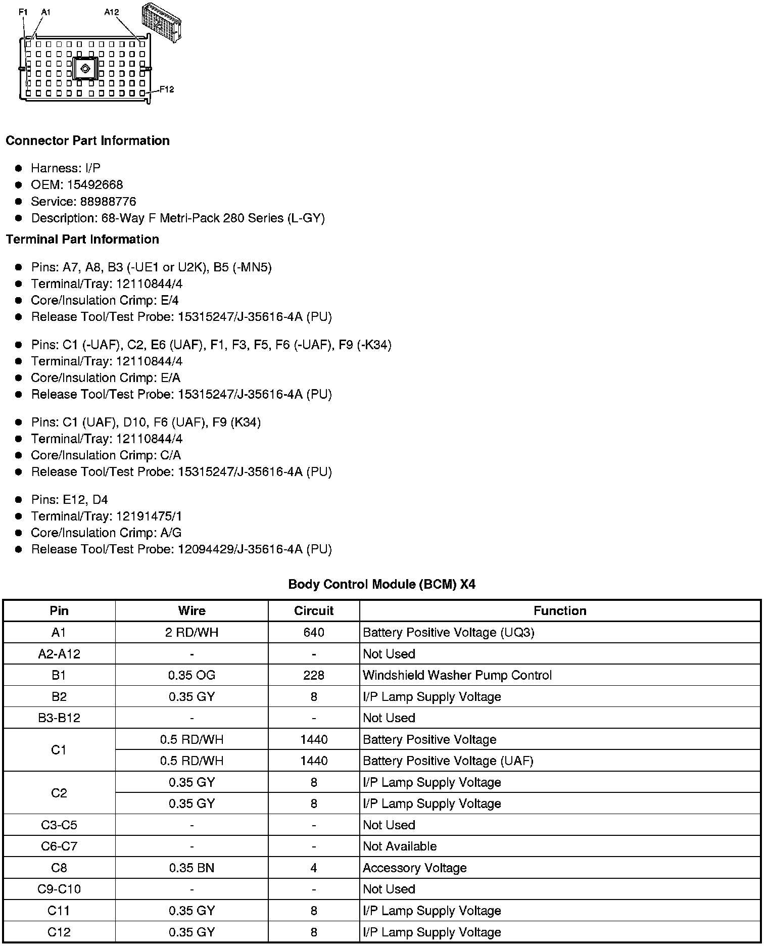 Factory service manual diagram