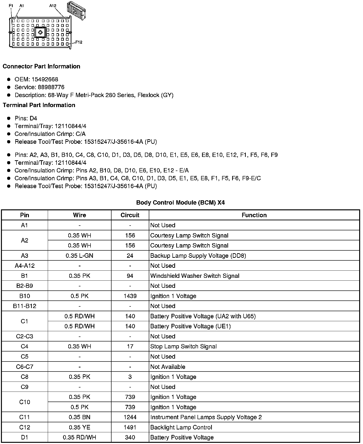 Factory service manual diagram