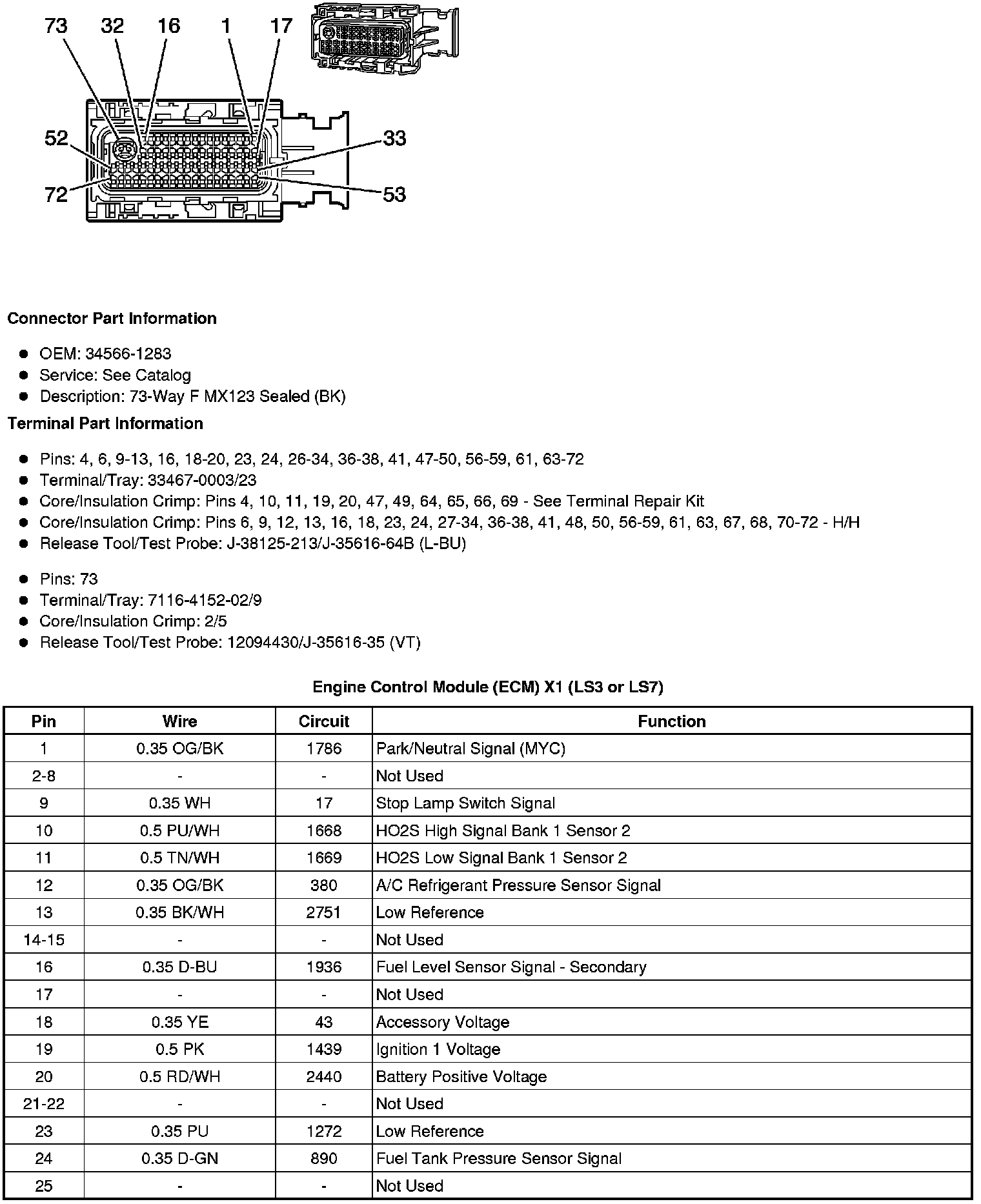 Factory service manual diagram