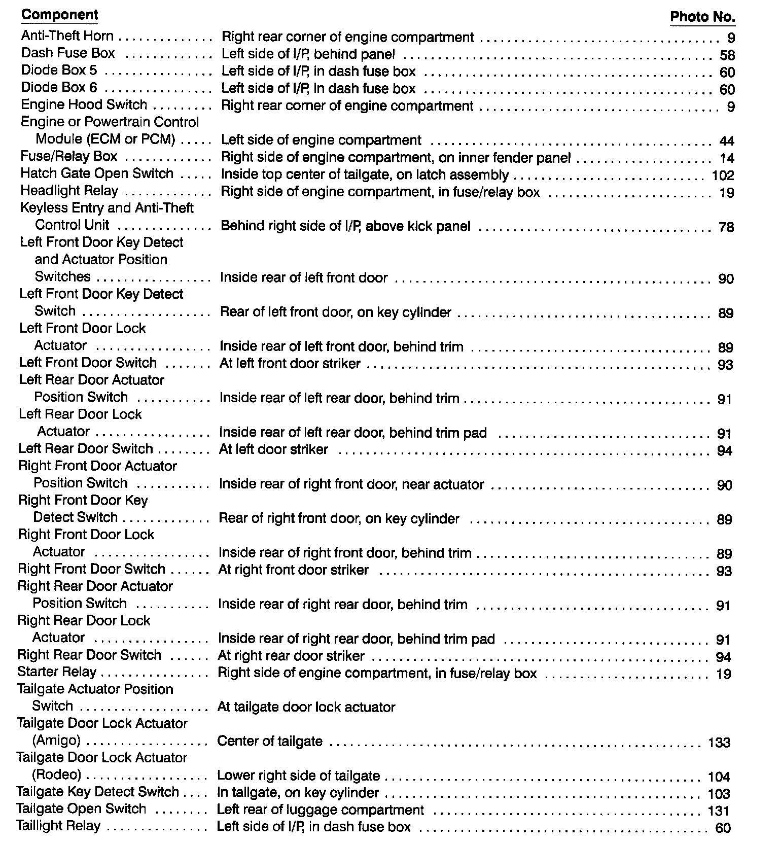Factory service manual diagram