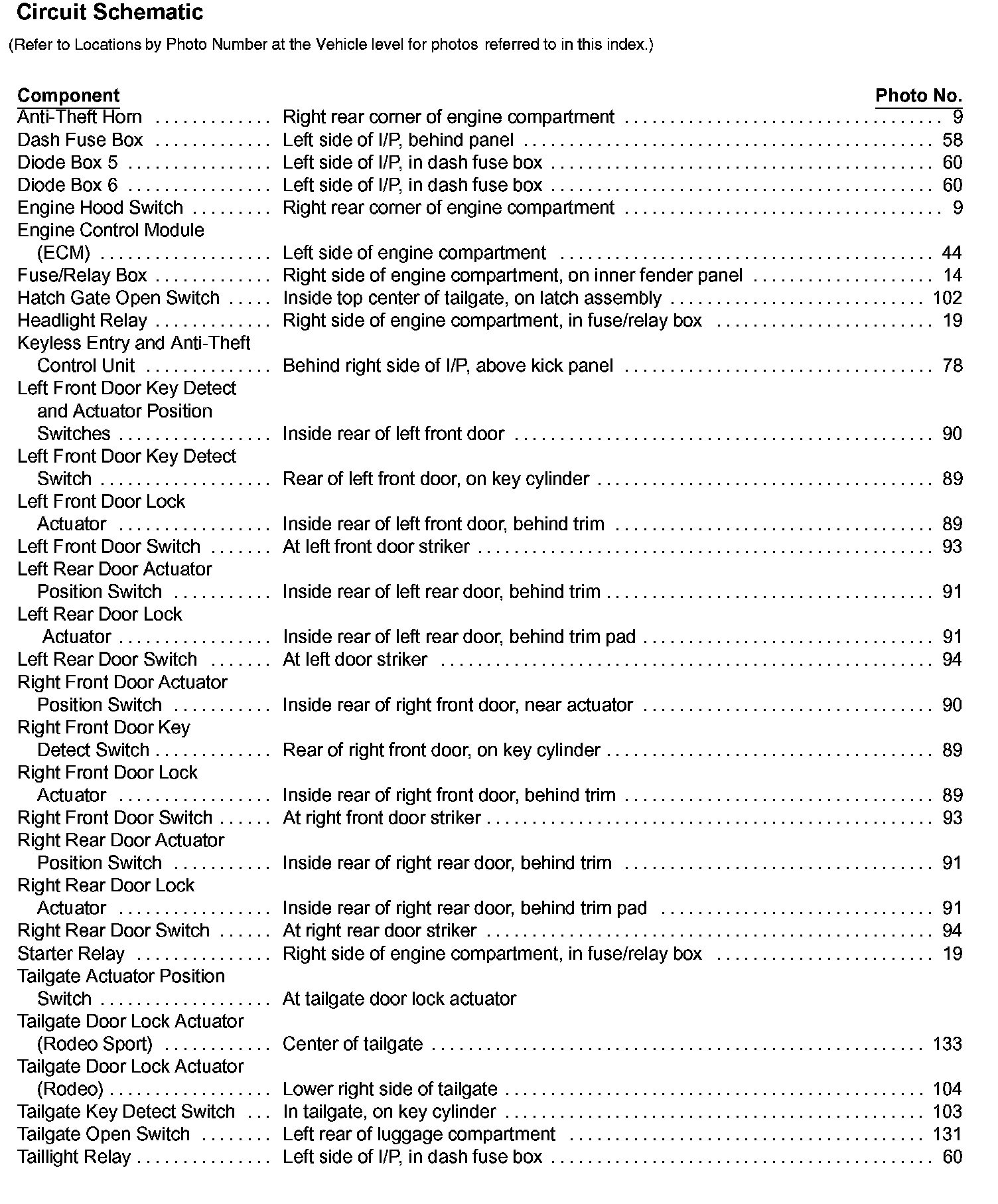 Factory service manual diagram