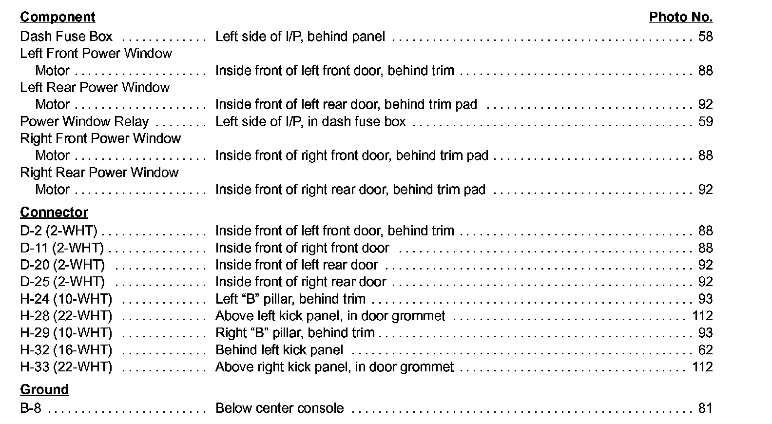 Factory service manual diagram