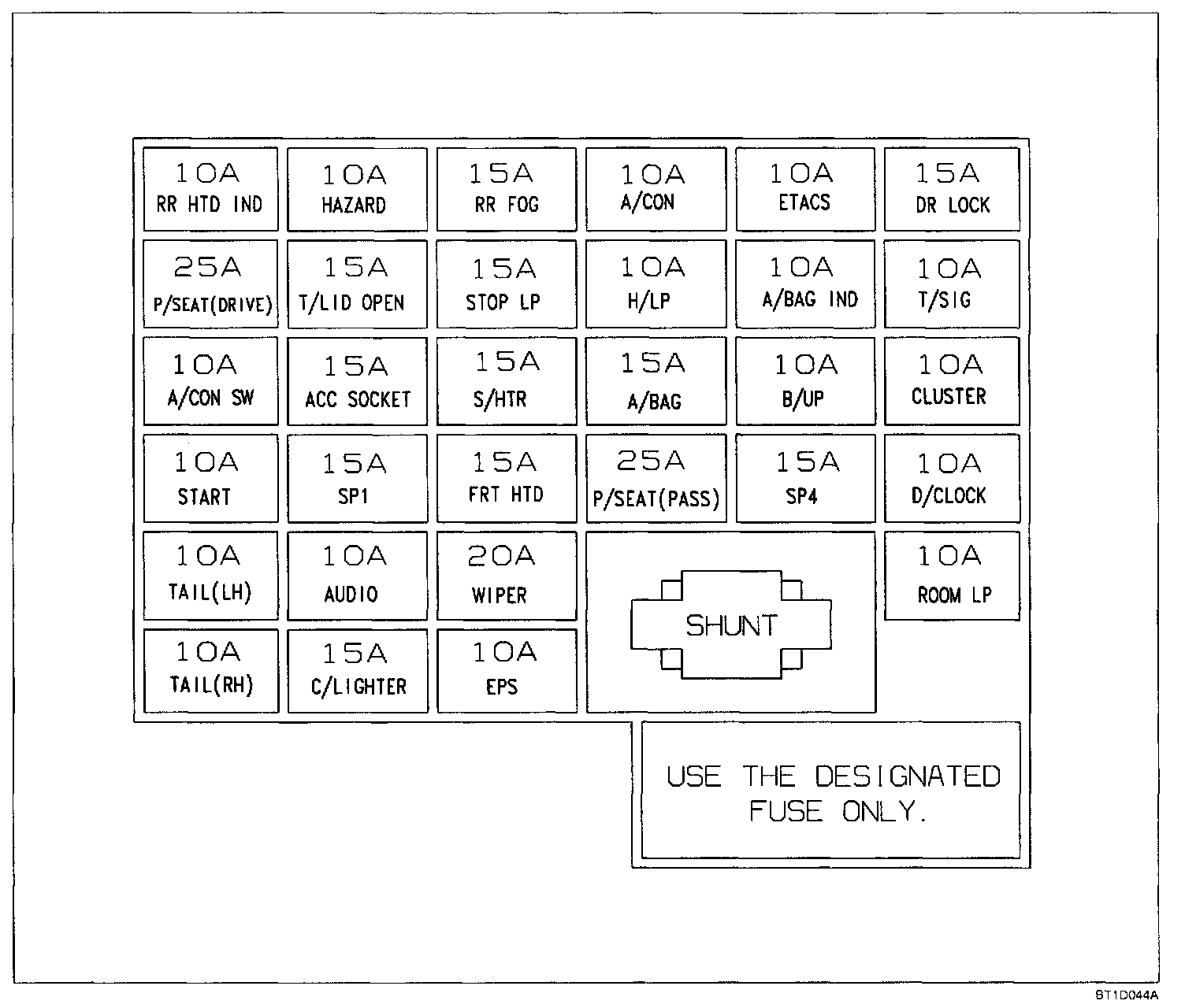 Factory service manual diagram